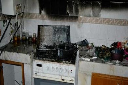 Balık tavasından yangın çıktı