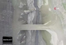 Barajın suyu çekilince eski köprüler 20 yıl sonra gün yüzüne çıktı