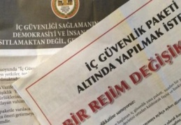 Barolardan İç Güvenlik Paketi’ne gazete ilanı ile tepki gösterdi