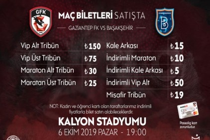 Başakşehir maçı biletleri satışta