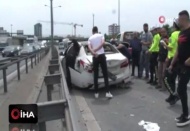 Basın ekspres yolunda 7 araç bir birine girdi: 1 yaralı