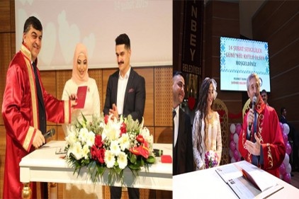 Başkanların, &#8220;Sevgililer Günü&#8217;ne özel nikah mesaisi... 