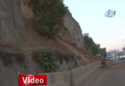 Başkentte toprak kayması