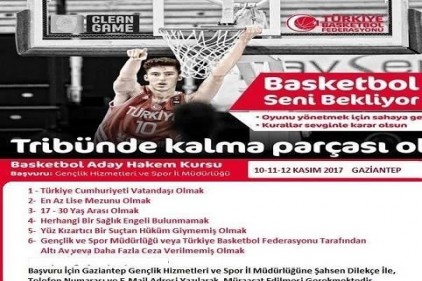 Basketbol hakem kursu açılacak