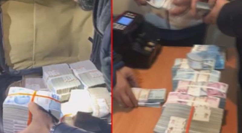 Bavullar içinde 500 milyon lira ele geçirildi