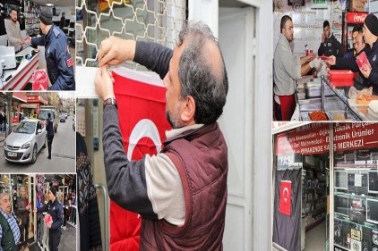 Bayrak dağıtıldı