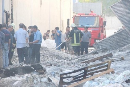 Bebek bezi imalathanesinde yangın çıktı