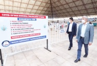 Belediye başkanları, kurban kesim alanlarındaydı