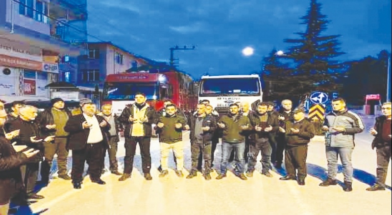 Beylikova'dan ikinci yardım konvoyu deprem bölgesine doğru yola çıktı