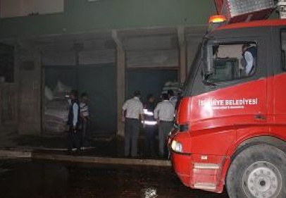 Biber ambarında yangın çıktı 