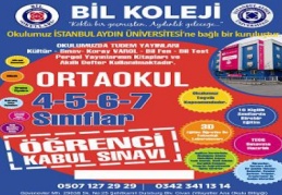 Bil Koleji’nde öğrenci kabul sınavı yapılacak
