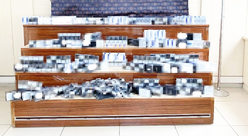 Bin 40 paket kaçak sigara ele geçirildi