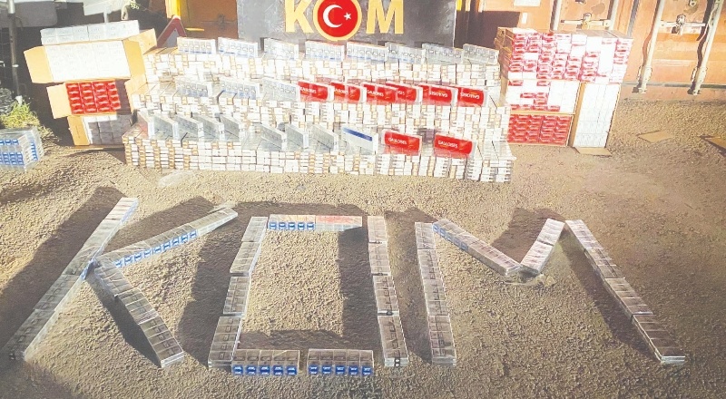 Bin 580 paket kaçak sigara ele geçirildi