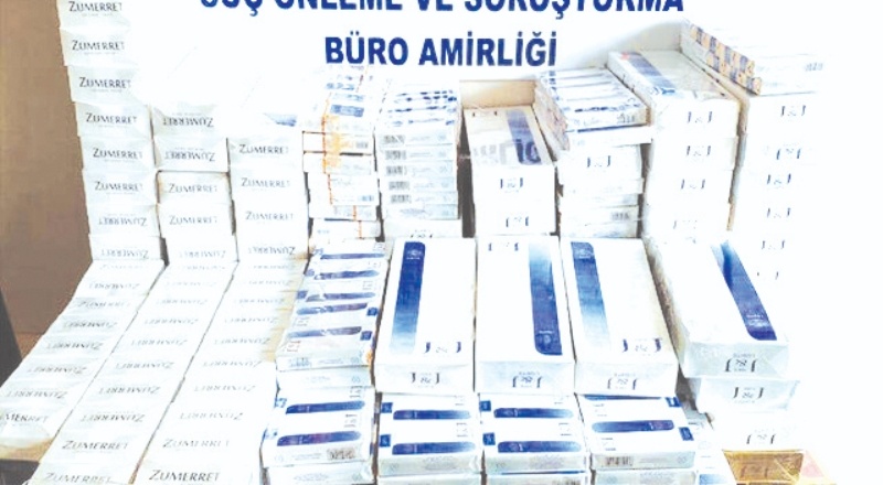 Bin 640 paket kaçak sigaraya el konuldu