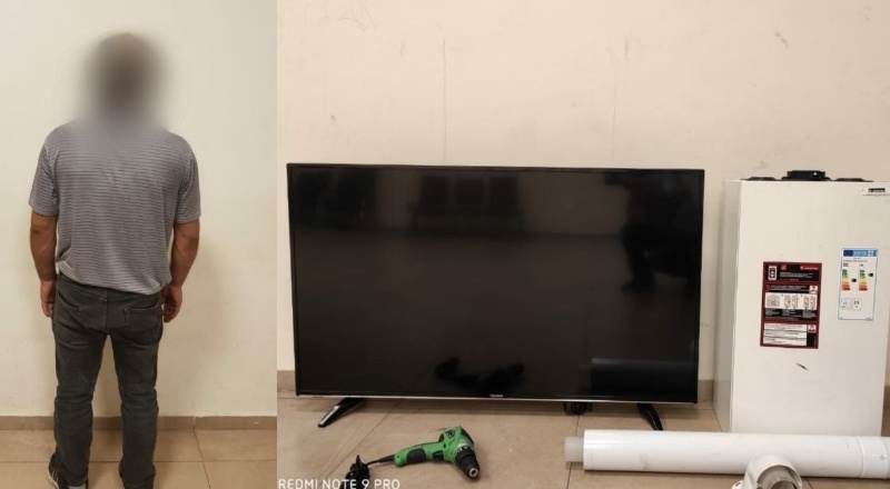 Bir evden televizyon ve buzdolabı çalan hırsız gözaltına alındı