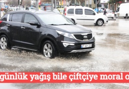 Bir günlük yağış bile çiftçiye moral oldu
