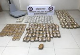 Bir kamyonda 150 kilo eroin ele geçirildi.