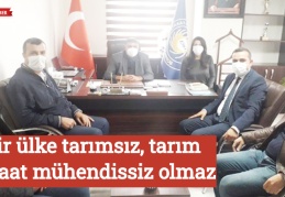 Bir ülke tarımsız, tarım Ziraat Mühendissiz olmaz