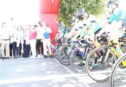 Bisiklet yol yarışı yapıldı