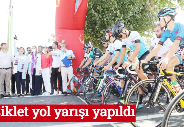 Bisiklet yol yarışı yapıldı