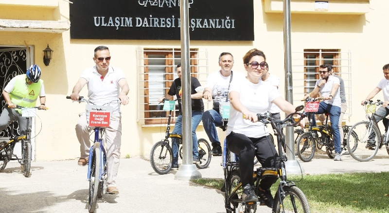 Bisiklet yollarında farkındalık turu atıldı