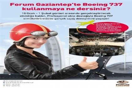 Boeing 737 ile gerçek uçuş deneyimi&#8232;yaşatıyor