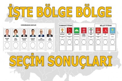 Bölge bölge seçim sonuçları