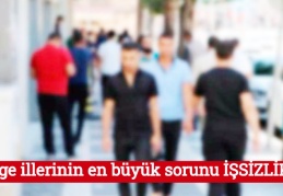 Bölge illerinin en büyük sorunu İŞSİZLİK