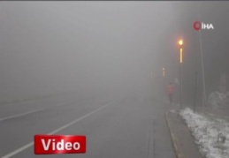 Bolu Dağı'nda nisanda kar sürprizi