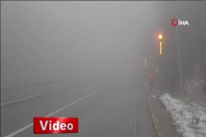 Bolu Dağı&#039;nda nisanda kar sürprizi