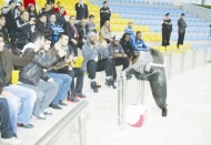 Bu kez sporcuları eğlendirdiler