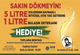 Büyükşehir evlerden “bitkisel atık yağ” toplamaya başladı