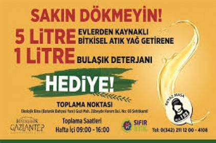 Büyükşehir evlerden &#8220;bitkisel atık yağ&#8221; toplamaya başladı