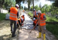 Büyükşehir, mezarlıklarda bayram hazırlığı yapıyor