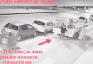 Çaldığı eşyaları kamyonete yükleyen şahıs kamerada