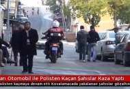 Çaldıkları otomobille polisten kaçan şahıslar kaza yaptı 