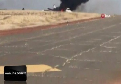 California'da özel jet kalkış sırasında alev aldı