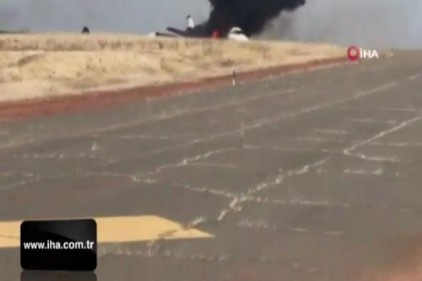 California&#039;da özel jet kalkış sırasında alev aldı