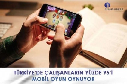 Çalışanların yüzde 95&#8217;i akıllı telefonundan oyun oynuyor