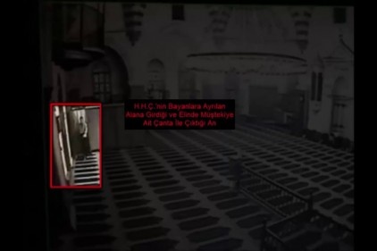 Camide namaz kılan kadının çantasını çalan şahıs yakalandı