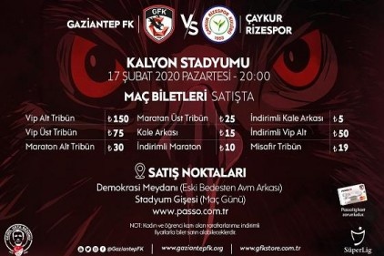Çaykur Rizespor maçı bilet satışları sürüyor