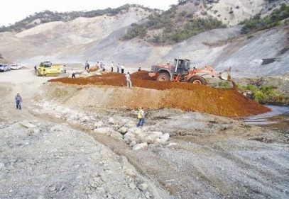 Çetintepe Baraj inşaatında önemli bir aşamaya geçildi