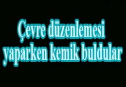 Çevre düzenlemesi yaparken kemik buldular