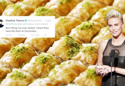 Charlize Theron, baklavaya övgüler yağdırdı