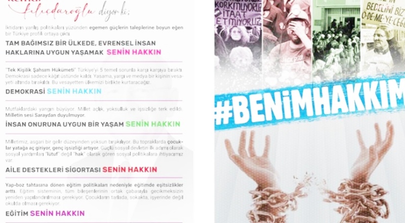 CHP'den 'benim hakkım' broşürü: "Evrensel insan haklarına uygun yaşamak senin hakkın"