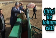 Çiftçi ile tohum ekti