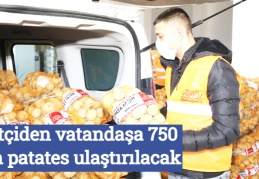 Çiftçiden vatandaşa 750 ton patates ulaştırılacak