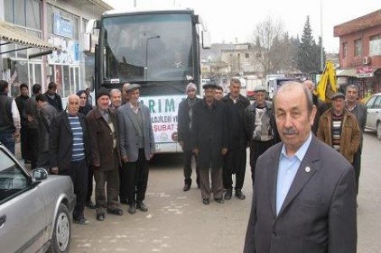 Çiftçiler otobüsle fuara taşındı