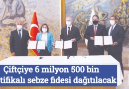 Çiftçiye 6 milyon 500 bin sertifikalı sebze fidesi dağıtılacak