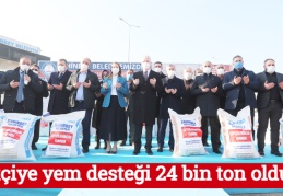 Çiftçiye yem desteği 24 bin ton oldu